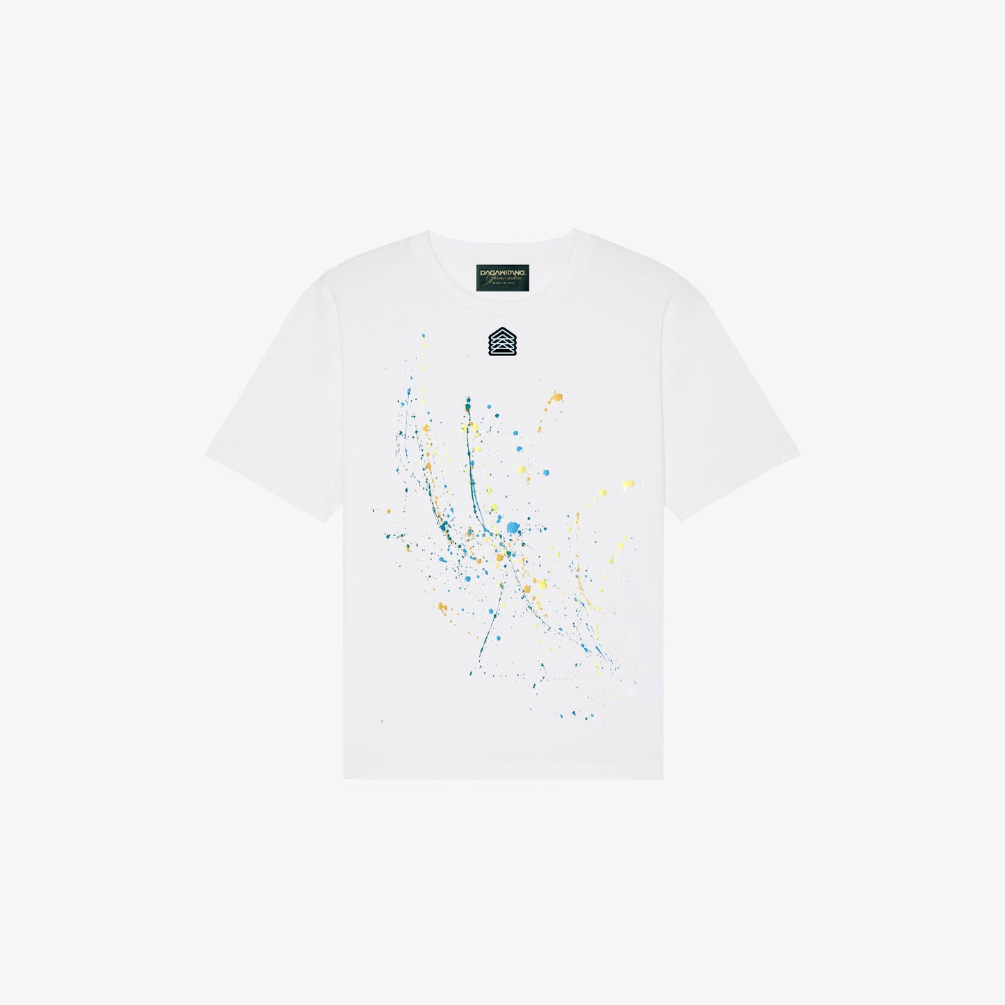 NOLO - T-shirt bianca dipinta a mano
