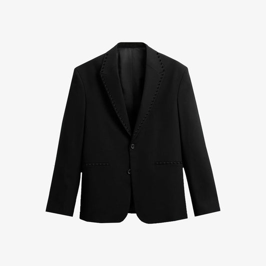 ARCIMBOLDI - Blazer uomo nero con borchie nere